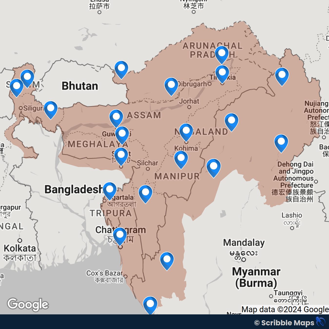 Regions Served Map